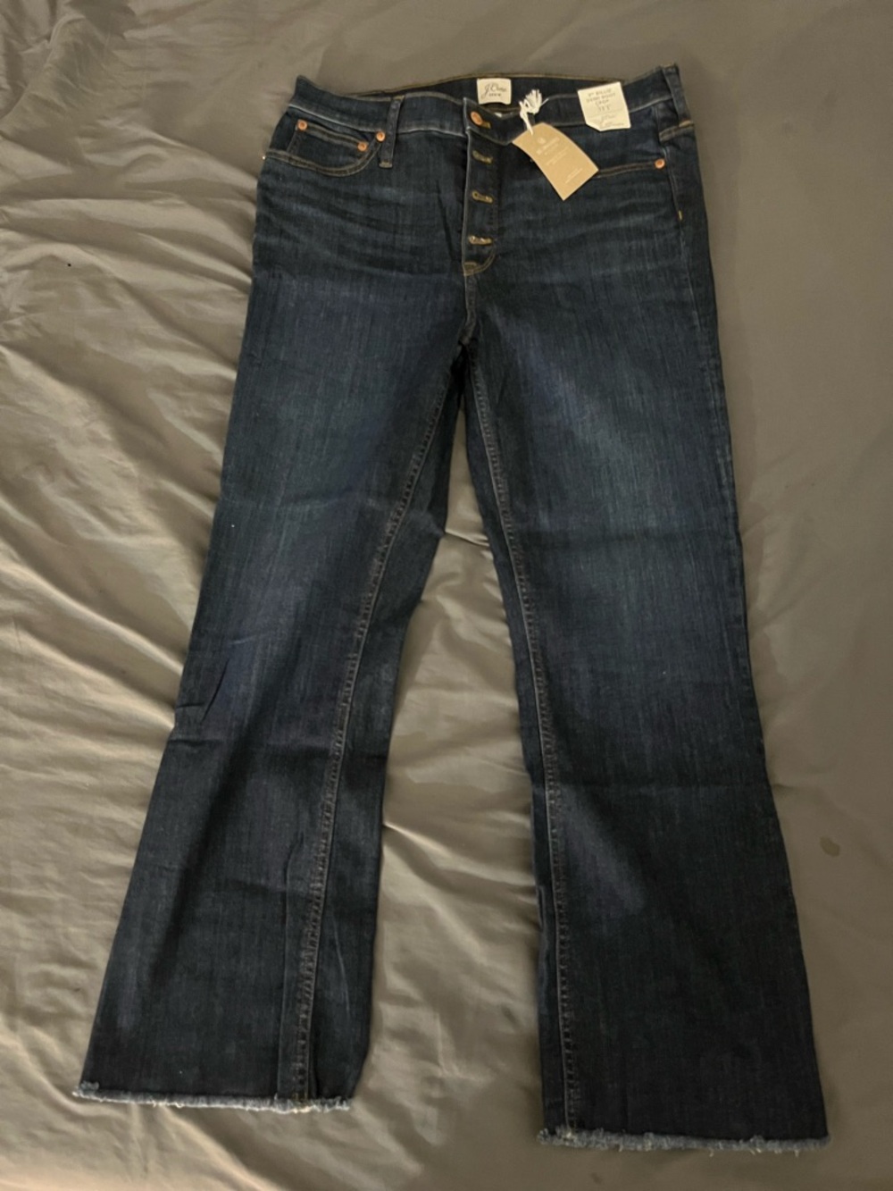 J. Crew Dark Blue Wide-Leg Jeans